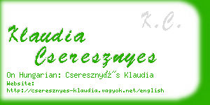 klaudia cseresznyes business card
